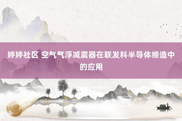 婷婷社区 空气气浮减震器在联发科半导体缔造中的应用