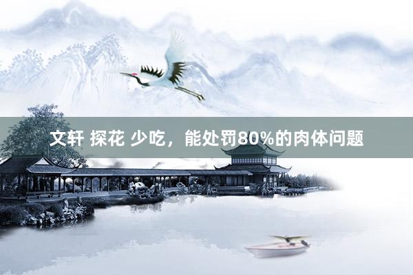 文轩 探花 少吃，能处罚80%的肉体问题
