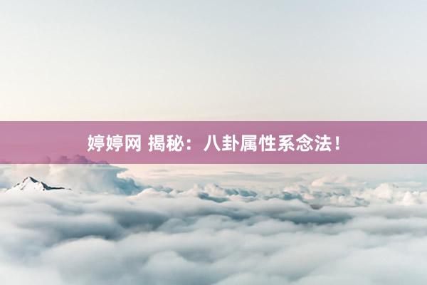 婷婷网 揭秘:八卦属性系念法!
