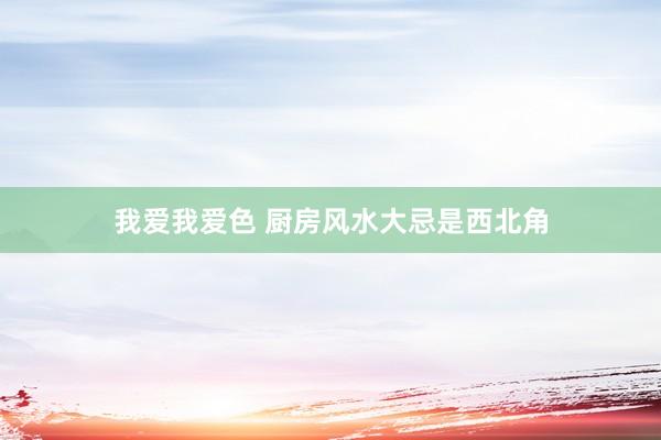 我爱我爱色 厨房风水大忌是西北角